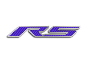 Hood Emblem w/Purple Carbon Fiber "RS" for 2010-2020 Chevy Camaro RS