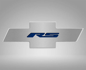 Hood Badge w/Dark Blue "RS" Emblem for 2010-2015 Chevy Camaro RS