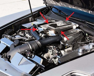 3pc Perforated Plenum Cover for 2006-2009 Cadillac XLR V