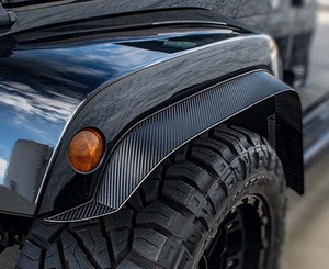 2pc Black Front Tactical Fender Flares for 2007-2018 Jeep Wrangler JKU
