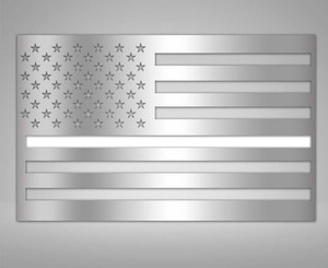 1pc Polished Emblem w/American Flag Style