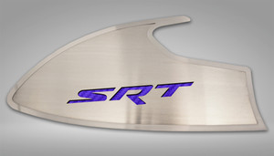 Door Badges w/Purple Carbon Fiber "SRT" Inlay for 2015-2023 Dodge Challenger
