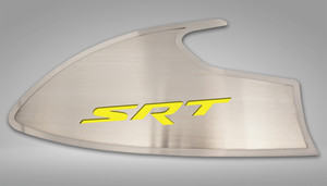 Door Badges w/Yellow "SRT" Inlay for 2015-2023 Dodge Challenger