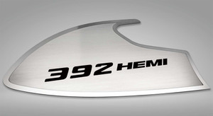 Door Badges w/Black "392 HEMI" Inlay for 2015-2023 Dodge Challenger