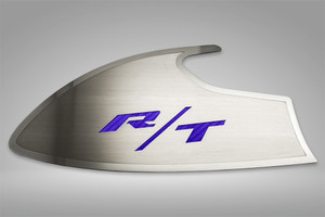 Door Badges w/Purple Carbon Fiber "R/T" Inlay for 2015-2023 Dodge Challenger