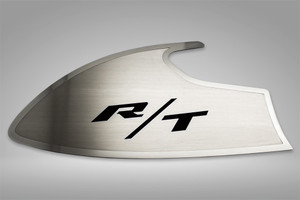 Door Badges w/Black "R/T" Inlay for 2015-2023 Dodge Challenger