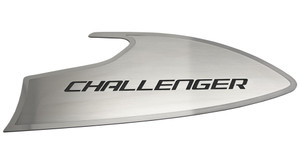 2pc Door Badges w/Brushed Black "Challenger" Inlay for 2015-23 Dodge Challenger