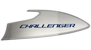2pc Door Badges w/Dark Blue "Challenger" Inlay for 2015-2023 Dodge Challenger