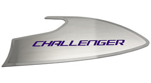 2pc Door Badges w/Purple "Challenger" Inlay for 2015-2023 Dodge Challenger