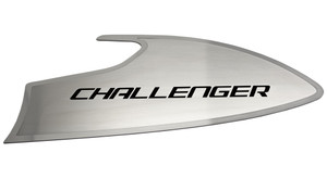 2pc Door Badges w/Black "Challenger" Inlay for 2015-2023 Dodge Challenger