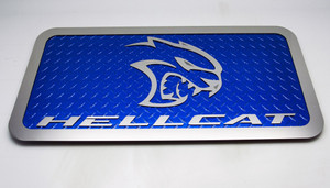 Display Plate w/Blue Diamond Style for 2015-2023 Dodge Challenger SRT Hellcat