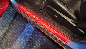 2pc Door Sills w/Red LED "Scat Pack" for 2015-2024 Dodge Challenger