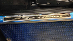 2pc Door Sills w/Blue LED "392 HEMI" for 2015-2024 Dodge Challenger