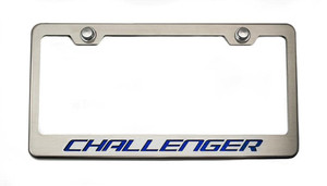 License Plate Frame w/Dark Blue "Challenger"