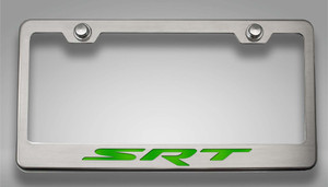 License Plate Frame w/Synergy Green "SRT"