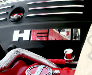 8pc "HEMI" Lettering Kit Brushed Finish for 2008-2023 Dodge Challenger 5.7L