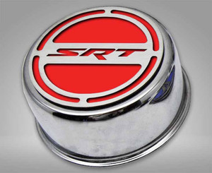 13pc Cap Cover Set w/Bright Red "SRT" Inlay for 08-23 Dodge Challenger 6.2L