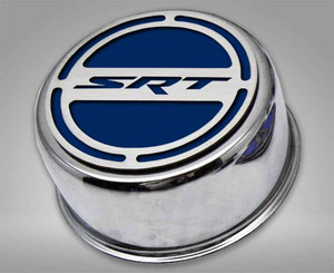 13pc Cap Cover Set w/Dark Blue "SRT" Inlay for 08-23 Dodge Challenger 6.2L