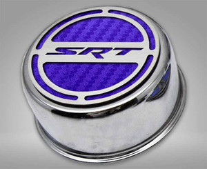 13pc Cap Cover Set w/Purple Carbon Fiber "SRT" for 08-23 Dodge Challenger 6.2L