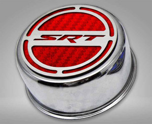 13pc Cap Cover Set w/Red Carbon Fiber "SRT" for 08-23 Dodge Challenger 6.2L
