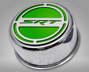 13pc Cap Cover Set w/Synergy Green "SRT" Inlay for 08-23 Dodge Challenger 6.2L