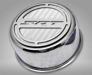 13pc Cap Cover Set w/White Carbon Fiber "SRT" for 08-23 Dodge Challenger 6.2L
