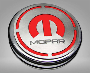 13pc Cap Cover Set w/Bright Red "Mopar" Inlay for 08-23 Dodge Challenger 3.6L