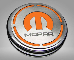 13pc Cap Cover Set w/Orange "Mopar" Inlay for 08-23 Dodge Challenger 3.6L