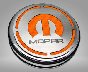 13pc Cap Cover Set w/Orange Carbon Fiber Mopar for 08-23 Dodge Challenger 3.6L