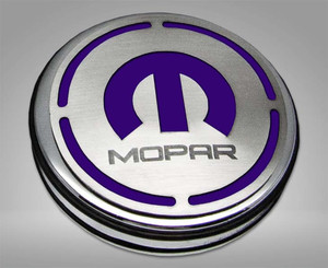 13pc Cap Cover Set w/Purple "Mopar" Inlay for 08-23 Dodge Challenger 3.6L