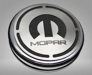 13pc Cap Cover Set w/Brushed Black "Mopar" Inlay for 08-23 Dodge Challenger 6.2L