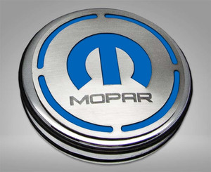 13pc Cap Cover Set w/Blue "Mopar" Inlay for 08-23 Dodge Challenger 6.2L