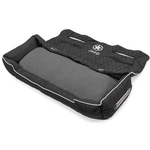 Seat Armour Black Large Pet Bed w/Jeep Star Logo