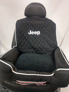 Seat Armour Black Pet Bed w/Jeep Lettering