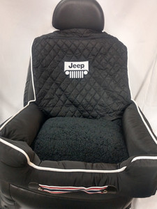 Seat Armour Black Pet Bed w/Jeep Grille Logo
