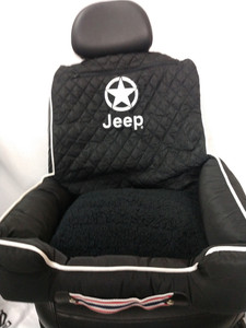 Seat Armour Black Pet Bed w/Jeep Star Logo