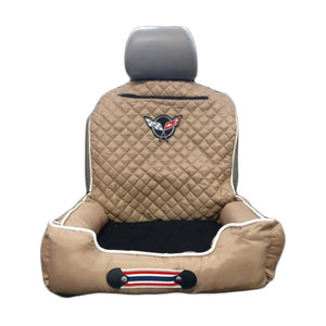 Seat Armour Tan Pet Bed w/Corvette C5 Logo