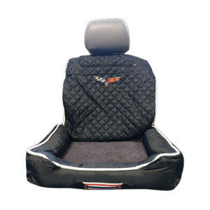 Seat Armour Black Pet Bed w/Corvette C6 Logo
