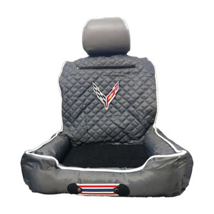 Seat Armour Grey Pet Bed w/Corvette C8 Logo