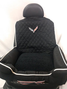Seat Armour Black Pet Bed w/Corvette C4 Logo