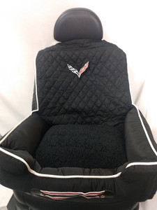 Seat Armour Black Pet Bed w/Corvette C7 Emblem