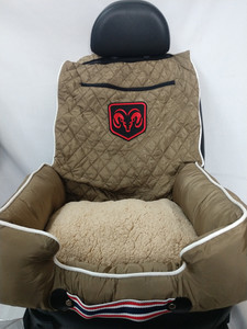 Seat Armour Tan Pet Bed w/Dodge Logo