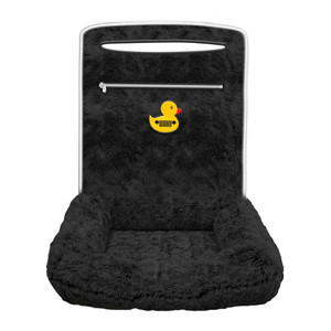 Seat Armour Black Small Fur Pet Bed w/Jeep Duck Logo