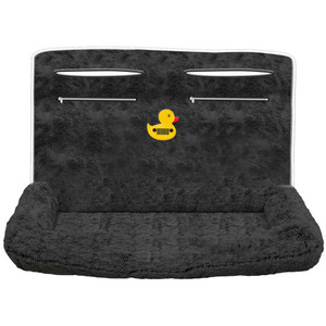 Seat Armour Black Large Fur Pet Bed w/Jeep Duck Logo