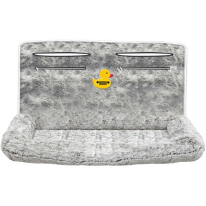 Seat Armour Grey Large Fur Pet Bed w/Jeep Duck Logo