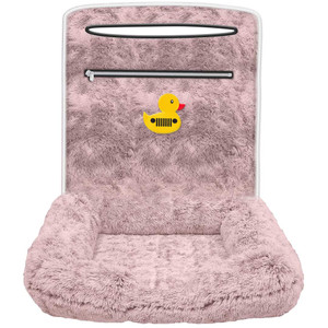 Seat Armour Pink Small Fur Pet Bed w/Jeep Duck Logo