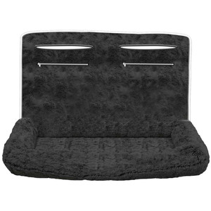 Seat Armour Black Fur Large Pet Bed for Most Vehicles