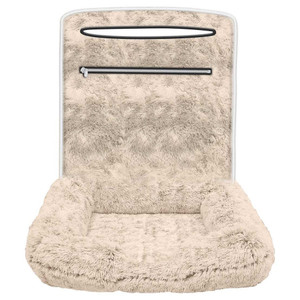 Seat Armour Tan Fur Small Pet Bed for Most Vehicles