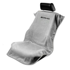 Seat Armour Grey Terry Cloth Seat Cover w/AMG Logo