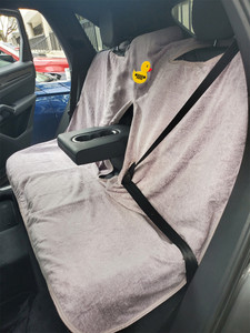 Seat Armour Grey Terry Cloth Rear Seat Cover w/Jeep Duck Logo